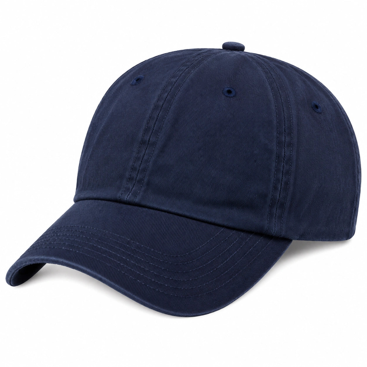 Baseballkappe Einheitsgröße Dunkelblau Textilgewebe mit gebogenem Schirm für Alltag
