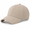 Baseballkappe Einheitsgröße Beige Textilgewebe mit Belüftungslöchern für Alltag und Freizeit