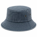 Bucket Hat Einheitsgröße aus Denim Blau mit Belüftungsösen